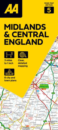 AA Road Atlas Midlands  Central England