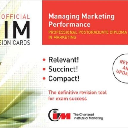 CIM Revision Cards Managing Marketing Performance