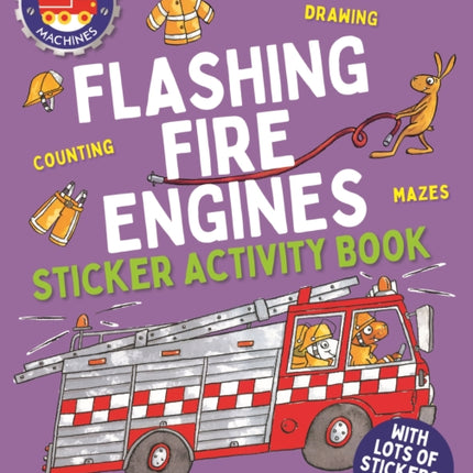 Amazing Machines Flashing Fire Engines Sticker