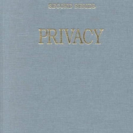 Privacy The International Library of Essays in