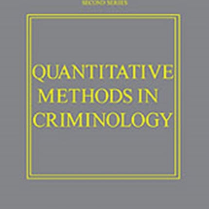 Quantitative Methods in Criminology