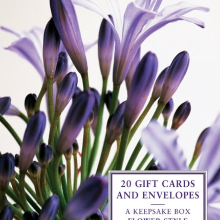 Tin Box of 20 Gift Cards and Envelopes Flower