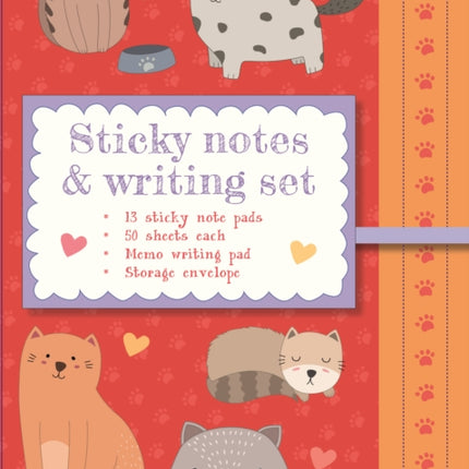 Sticky Notes and Writing Set Cute Cats