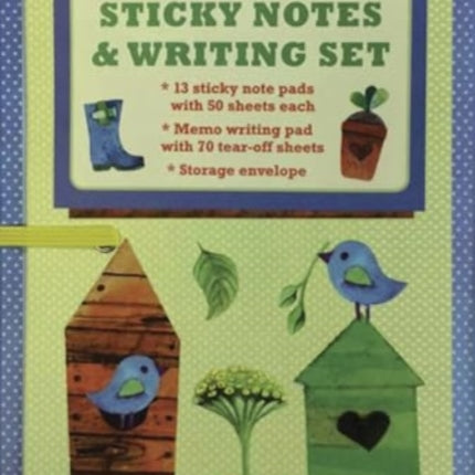 Sticky Notes and Writing Set Pretty Garden