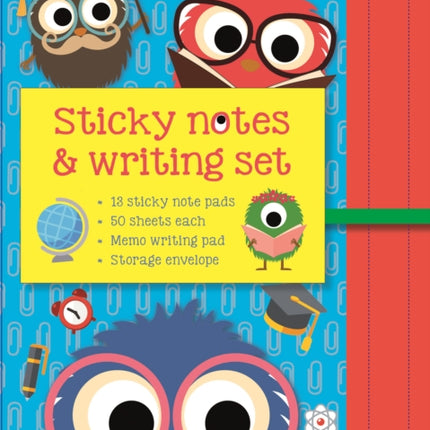 Sticky Notes and Writing Set School Monsters