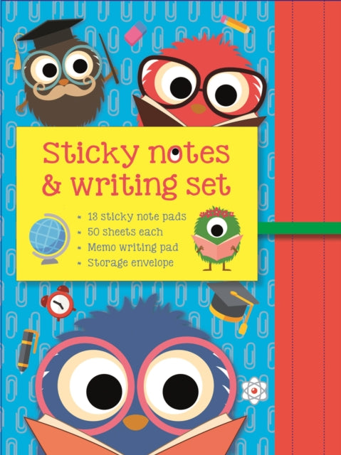 Sticky Notes and Writing Set School Monsters