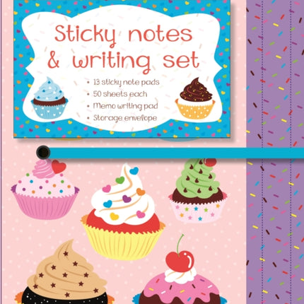 Sticky Notes and Writing Set Cupcakes