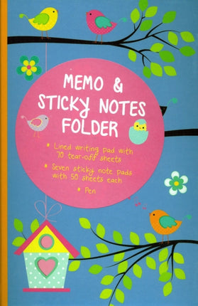 Memo  Sticky Notes Folder Cute Birds Small Folder