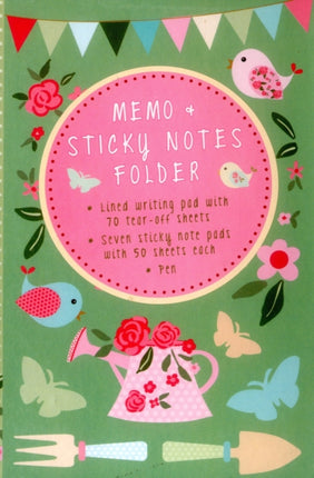 Memo  Sticky Notes Folder Pretty Garden Small