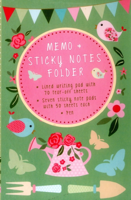 Memo  Sticky Notes Folder Pretty Garden Small