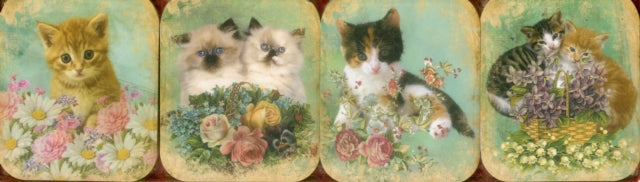 Pocket Note Set of 4 Minipads Vintage Kittens