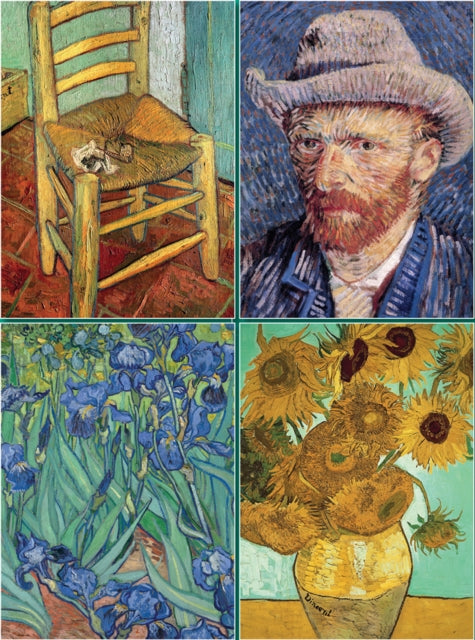 Set of Four Magnetic Notepads: Van Gogh: A Collection of Handy Notepads with Easy Magnetic Fastening, Contained Within a Decorative Box