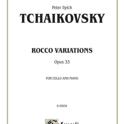 Rococo Variations Op 33 Kalmus Edition