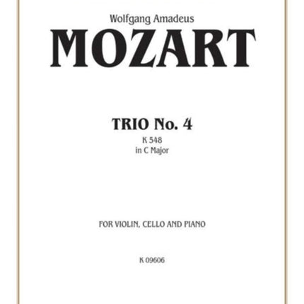 Trio No 4 in C Major K 548 Kalmus Edition