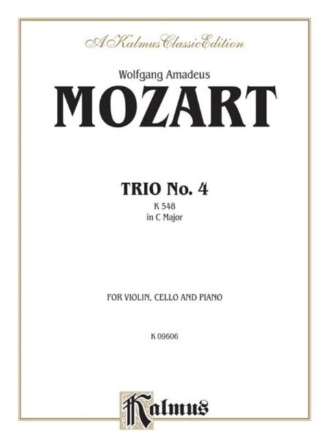 Trio No 4 in C Major K 548 Kalmus Edition