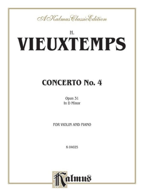 Violin Concerto No 4 Op 31 Kalmus Edition