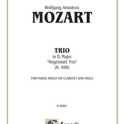 Trio in EFlat K 498 Piano Clarinet  Viola Score  Parts Kalmus Edition