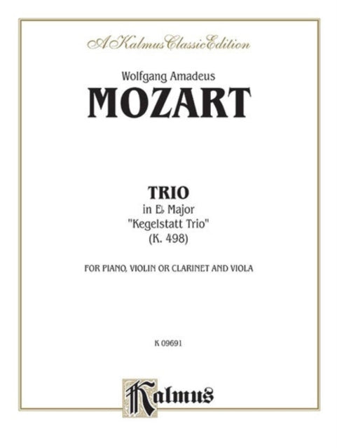 Trio in EFlat K 498 Piano Clarinet  Viola Score  Parts Kalmus Edition