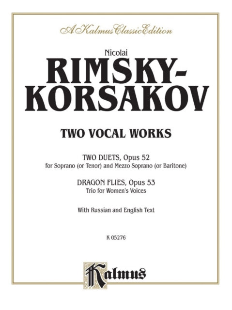 Two Vocal Works Op 52 53 Russian English Language Edition Kalmus Edition