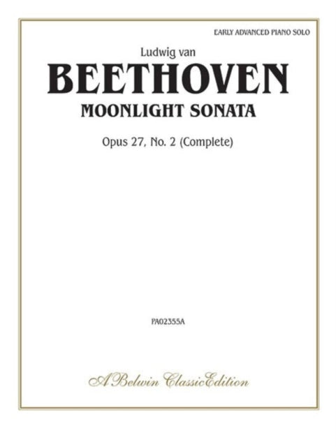 Moonlight Sonata Op 27 No 2 Complete Belwin