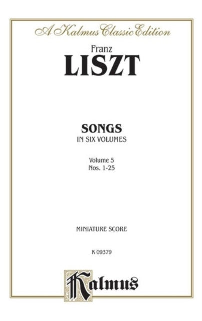 Songs Volume V German Language Edition 5 Kalmus Edition