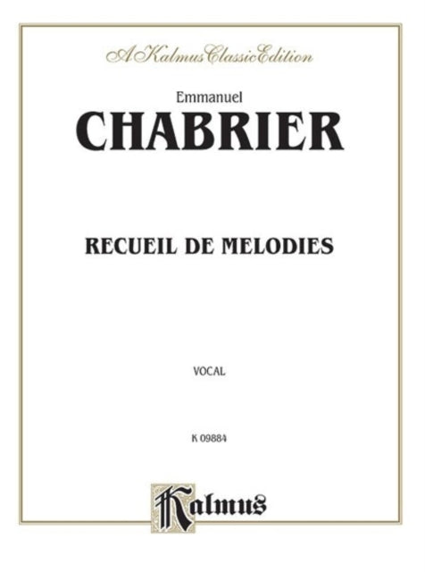 Recueil De Melodies French Language Edition Kalmus Edition