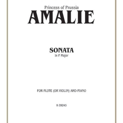 Sonata for Flute in F Major Parts Kalmus Edition