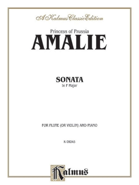 Sonata for Flute in F Major Parts Kalmus Edition