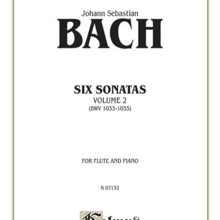 Six Sonatas Volume II Bwv 10331035 2 Kalmus Edition