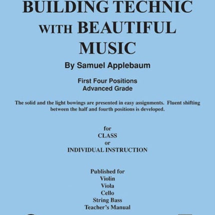 Applebaum Building Technic with Beautiful Music Double Bass Book 4