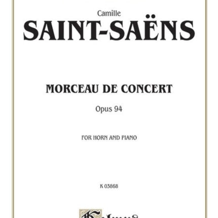 Morceau De Concert Op 94 Parts Kalmus Edition