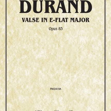 Valse in EFlat Op 83 Sheet Belwin Classic Library