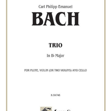 Trio in BFlat for Two Violins Kalmus Edition