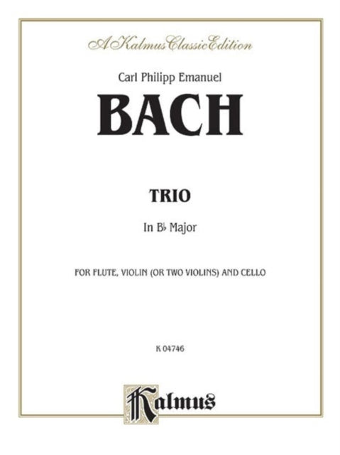 Trio in BFlat for Two Violins Kalmus Edition