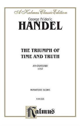 Handel Triumph of Time Satb or Ssatb with Ssatb