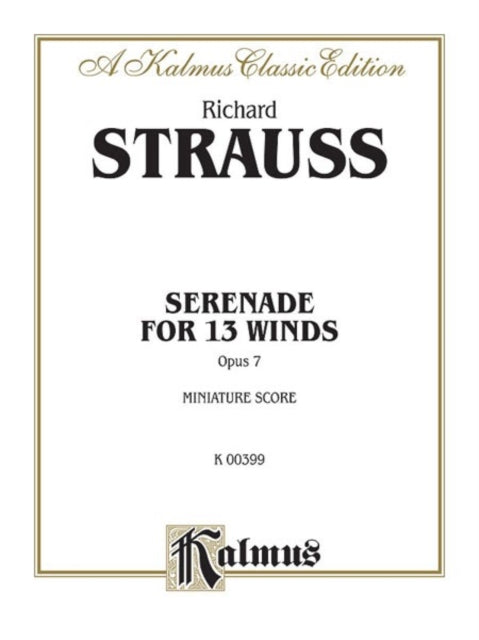 Strauss Serenade Miniature Score Kalmus Edition