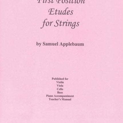 First Position Etudes for Strings Bass Belwin