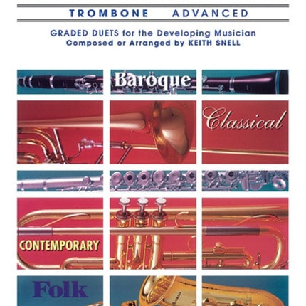 Belwin Master Duets Trombone Advanced Volume 1 Advanced Graded Duets for the Devloping Musician