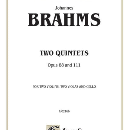 Two Quintets Op 88 and 111 2 Violins 2 Violas  Cello Kalmus Edition