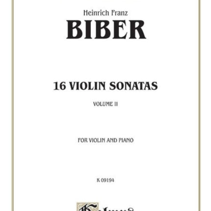 16 Violin Sonatas Kalmus Edition