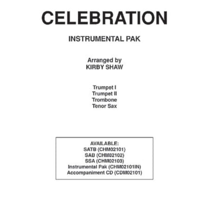 Celebration Instrumental Parts Pop Choral