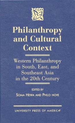 Philanthropy and Cultural Context Western
