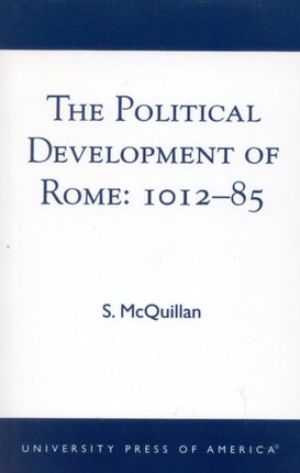 The Political Development of Rome 101285