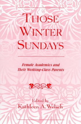 Those Winter Sundays