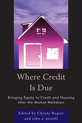 Where Credit is Due Bringing Equity to Credit and