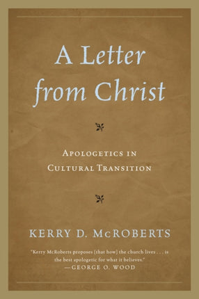 A Letter from Christ Apologetics in Cultural