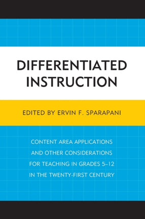 Differentiated Instruction Content Area