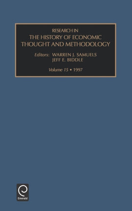 Research in the History of Economic Thought and Methodology