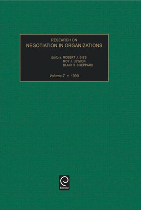 Research on Negotiation in Organizations