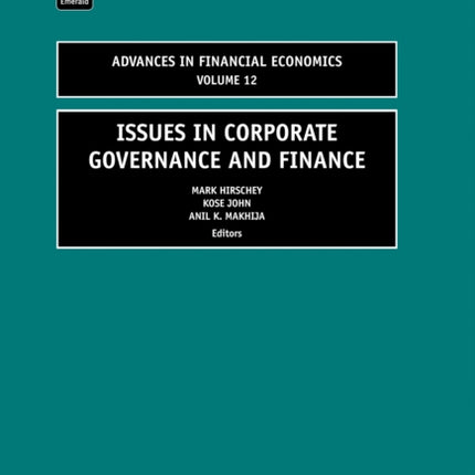 Issues in Corporate Governance and Finance